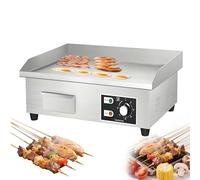 Plancha Électrique Professionnelle 3000w - 36cm/55cm,Plaque De Cuisson Plate En Acier Inoxydable,Température Réglable (50 °C À 300 °C),Teppanyaki Antiadhésif Pour Cuisine - 220v(3000W)