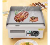 Plancha Électrique Professionnelle 36cm/55cm - 3000w, Plaque De Cuisson Plate En Acier Inoxydable, (50 °C-300 °C), Teppanyaki Antiadhésif Pour La Maison Et L-a Cui-sine - 220v(1700W)