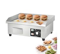 Plancha Électrique Professionnelle 36cm/55cm - 3000w,Plaque De Cuisson Plate En Acier Inoxydable,Température Réglable (50 °C À 300 °C),Antiadhésive,Pour Crêpes Et Barbecue - 220v(3000W)