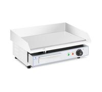 Plancha electrique professionnelle en inox pour restaurant de table 1 feu 55 x 40 cm (3 000 watts, 550 x 400 mm, lisse)