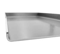 Plancha en acier inoxydable - Compatible avec les barbecues à gaz de Rösle par exemple Videro G3/G4/G6 (415 x 400 mm)