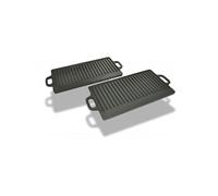vidaXL Plancha en fonte réversible 2 pièces 38 x 23 cm