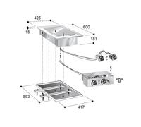 Plancha Encastrable Electrique Plaque Lisse 7,8 kW - Combisteel - nvt. - 625x600x181mm