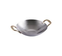 Plancha épaisse en acier inoxydable avec oreilles dorées pratiques - Oreilles dorées argentées - 20,3 cm