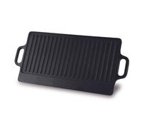 Baumalu 385225 Plancha 42 cm en Fonte Utilisable des Deux Côtés, Noir