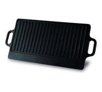 Baumalu 385225 Plancha 42 cm en Fonte Utilisable des Deux Côtés, Noir