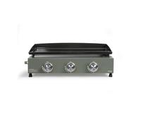 LIVOO Plancha gaz DOC324 3 brûleurs 67 x 47 x 24 cm Vert/Noir