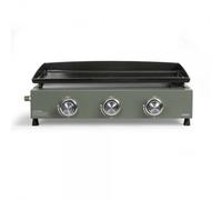 LIVOO Plancha gaz DOC324 3 brûleurs 67 x 47 x 24 cm Vert/Noir