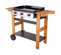 Plancha gaz 3 brûleurs San Sebastian - 61 x 38,5 cm - 8 KW