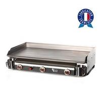 Plancha Tonio – Plancha à gaz TRIO TR2 3 feux, plaque et caisson INOX