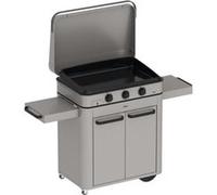 Plancha gaz 6300w plaque fonte émaillée 69x40cm avec chariot Eno 57038301 G
