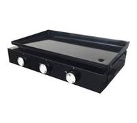 Cook'in Garden - Plancha à gaz 3 brûleurs acier émaillé - Anti adhésif | Pour 10 Personnes, Plaque en Acier Émaillé Antiadhésif, Bac Récupérateur de Graisse Amovible, Idéal Terrasse et Jardin
