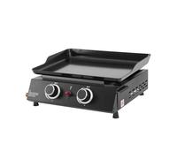 Plancha gaz Alma 2 feux - COOKING BOX BY FAVEX - Plaque acier émaillé - 2 brûleurs 4.8kW - Surface 44 x 34 cm - 6 convives - Noir