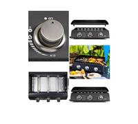 Plancha gaz - Barbecue - 3 brûleurs - Acier émaillé - Allumage automatique - 61x38 cm