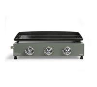 plancha gaz - - doc324 - 3 brûleurs - vert / noir Livoo