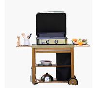 Plancha gaz Eno 65 Enosign inox et noir 2 brûleurs 56 x 40 ENO