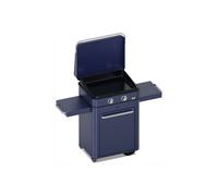 Plancha gaz ENO Enosign 65 bleu navy sur chariot, 56x40 cm