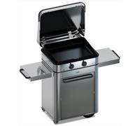 Plancha gaz ENO Enosign 65 inox 2 brûleurs sur chariot, 56x40 cm
