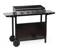 Plancha gaz GARDEN MAX MERIDA 4 feu Sur chariot Acier émaillé 75 35 cm Noir G