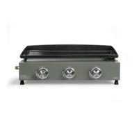LIVOO Plancha gaz DOC324 3 brûleurs 67 x 47 x 24 cm Vert/Noir