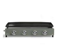 Plancha gaz - LIVOO - DOC325 - 83,5 x 47 x 24 cm - 4 brûleurs - Vert / Noir