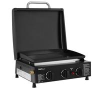 Plancha Gaz Portable- Royal Gourmet - 3 Brûleurs Puissance 5kW, Surface 43.1×34 cm en Acier Inoxydable-Plaque de Cuisson Émaillée