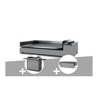 Plancha gaz Premium 75 acier avec chariot et couvercle