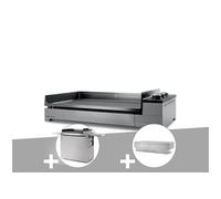 Plancha gaz Premium 75 inox avec chariot et couvercle - Forge Adour inox G