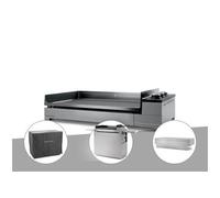 Plancha gaz Premium 75 inox avec couvercle, chariot et housse - Forge Adour G