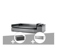 Plancha gaz premium 75 inox avec housse et couvercle pour plancha - forge adour