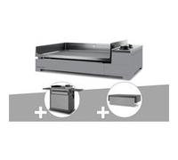 Plancha gaz Premium 60 acier avec chariot et couvercle