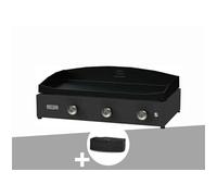 Plancha gaz Pure 375 noire avec housse de protection