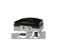 Plancha gaz Signature Allure 260 Duo + Couvercle de protection + Desserte -