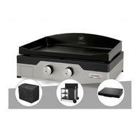 Plancha Gaz Signature Allure 260 Duo + Housse De Protection + Chariot + Couvercle De Protection