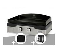 Plancha gaz Signature Allure 260 Duo + Housse de protection + Desserte