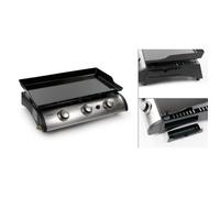 Plancha gaz - Virginia - 3 brûleurs - Acier inoxydable - 7500 W - Surface 60x34 cm