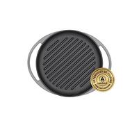 Plancha gril ronde fonte émaillée gris dia 25,5 x 26 cm