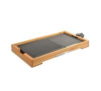 Plancha gril électrique 2000w 51x25,5cm Kitchen Chef kcwoodpla2000 bois G