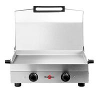 Plancha électrique KRAMPOUZ PFSY2AA-KR inox 2 brûleurs à poser, 54x33 cm