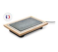 Plancha LAGRANGE grill pierre deluxe cadre bois clair