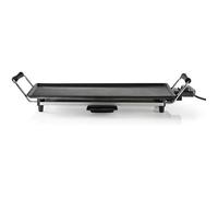 Nedis FCTE110EBK50 Barbecue teppanyaki - 50 cm - 2000 W - régulation de température - revêtement antiadhésif - pièces Amovibles - poignée Cool-Touch - Noir