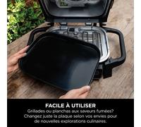 Ninja Woodfire Plancha pour barbecue électrique, Plaque plate compatible avec le barbecue électrique d'extérieur Ninja Woodfire, accessoire officiel, antiadhésive, XSKGRIDPLTEUK