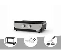 Plancha ORIGINAL Gaz 260 Duo + Desserte + Kit 3 spatules + Kit de nettoyage - Le Marquier