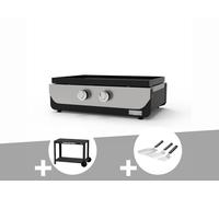 Plancha ORIGINAL Gaz 260 Duo + Desserte + Kit 3 spatules - Le Marquier