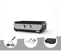 Plancha ORIGINAL Gaz 260 Duo + Kit 3 spatules + Kit de nettoyage + Housse de protection - Le Marquier