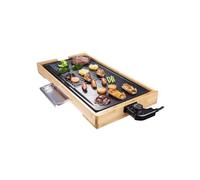 Plancha Plancha Grill, 2 en 1, 2200 W, Bambou véritable
