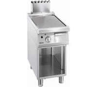 Plancha Professionnelle Gaz Nervurée Soubassement Ouvert