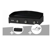 Plancha Pure 375 noire gaz + Housse de protection + Kit 3 spatules - Le Marquier