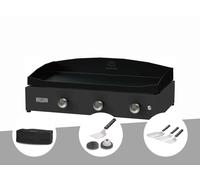 Plancha Pure 375 noire gaz+ Housse de protection + Kit de nettoyage + Kit 3 spatules - Le Marquier