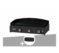 Plancha pure 375 noire gaz + housse de protection - le marquier